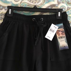 Black REWASH pants with synched ankles